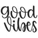Samolepka Good Vibes v Brne, samolepka na sklo, auto, notebook a zed