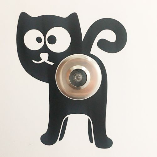 Nálepka na kukátko - kočka - Samolepka, výroba samolepek