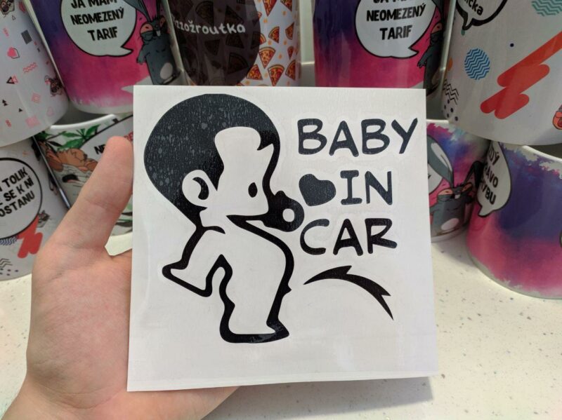 Samolepka Baby In Car na auto