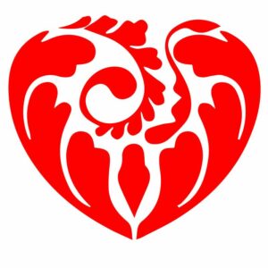 Cervena Samolepka Dekorativní srdce na auto, okno, notebook nebo zeď v Brně