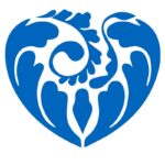 Modra Samolepka Dekorativní srdce na auto, okno, notebook nebo zeď v Brně
