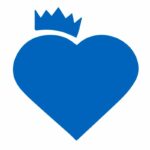 Modra Originální samolepka Srdce s korunou dle vašeho vlastního výběru v Brne