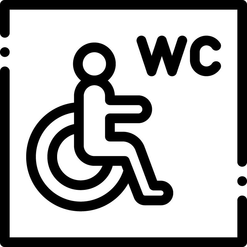 Samolepka WC pro invalidy - handicap v Brně, samolepka na WC