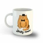 Bílý keramický hrnek Šťastný manžel s potiskem v Brně.