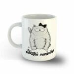 Bílý keramický hrnek Šťastná manželka s potiskem v Brně.