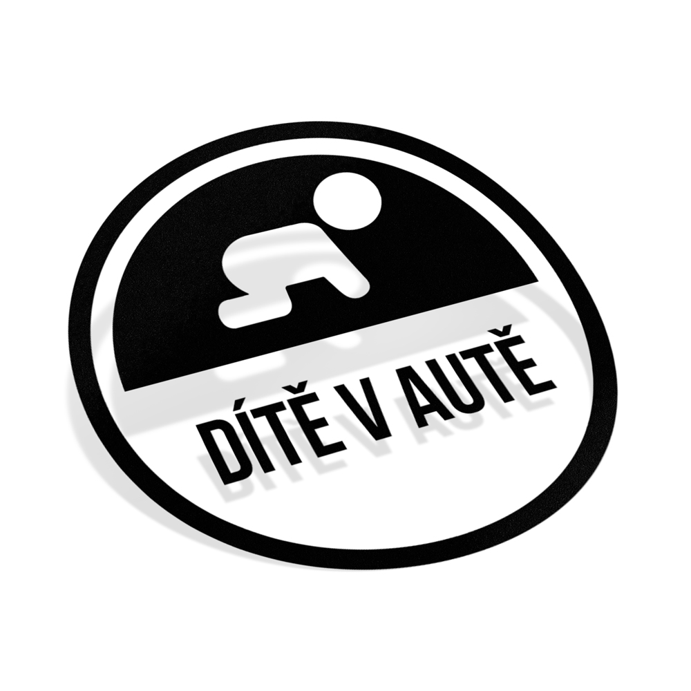Samolepka Dítě v autě (kruh)