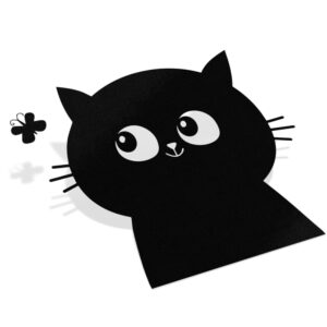 Samolepka Kočka s motýlem