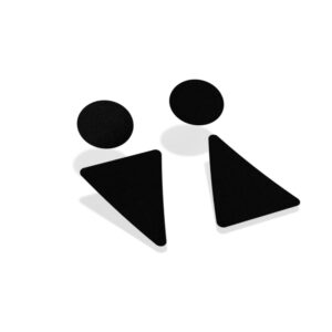 Samolepka na dveře WC siluety - Vinylová PVC nálepka na auto, sklo, dveře nebo výlohu (na jakýkoliv hladký a čistý povrch)