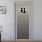 Samolepka na dveře WC siluety v Brně, samolepka na WC