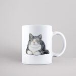 Bílý keramický hrnek s kočkou Americká krátkosrstá kočka v Brně
