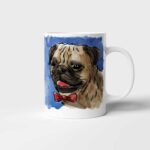 Unikátní keramický hrnek s Mopsem s potiskem