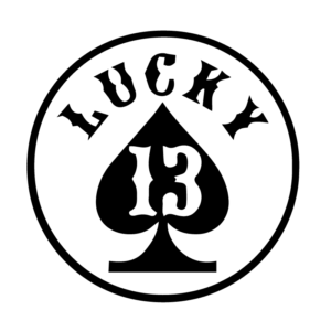 Samolepka Lucky 13 na sklo, zed’, výlohu