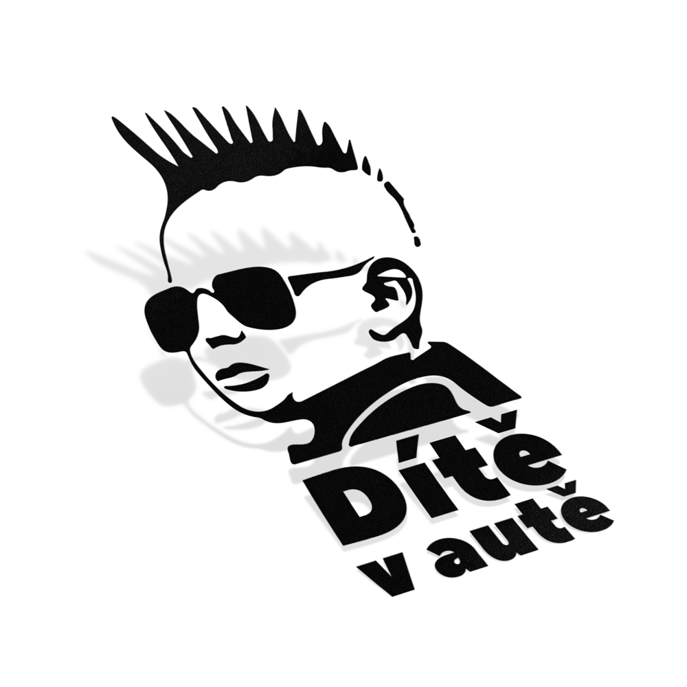 Samolepka Dítě v autě (Punk)