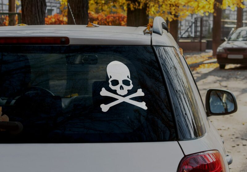 Samolepka Skull na auto
