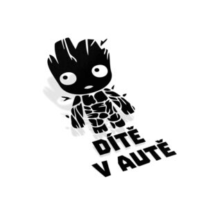 Samolepka Dítě v autě Groot