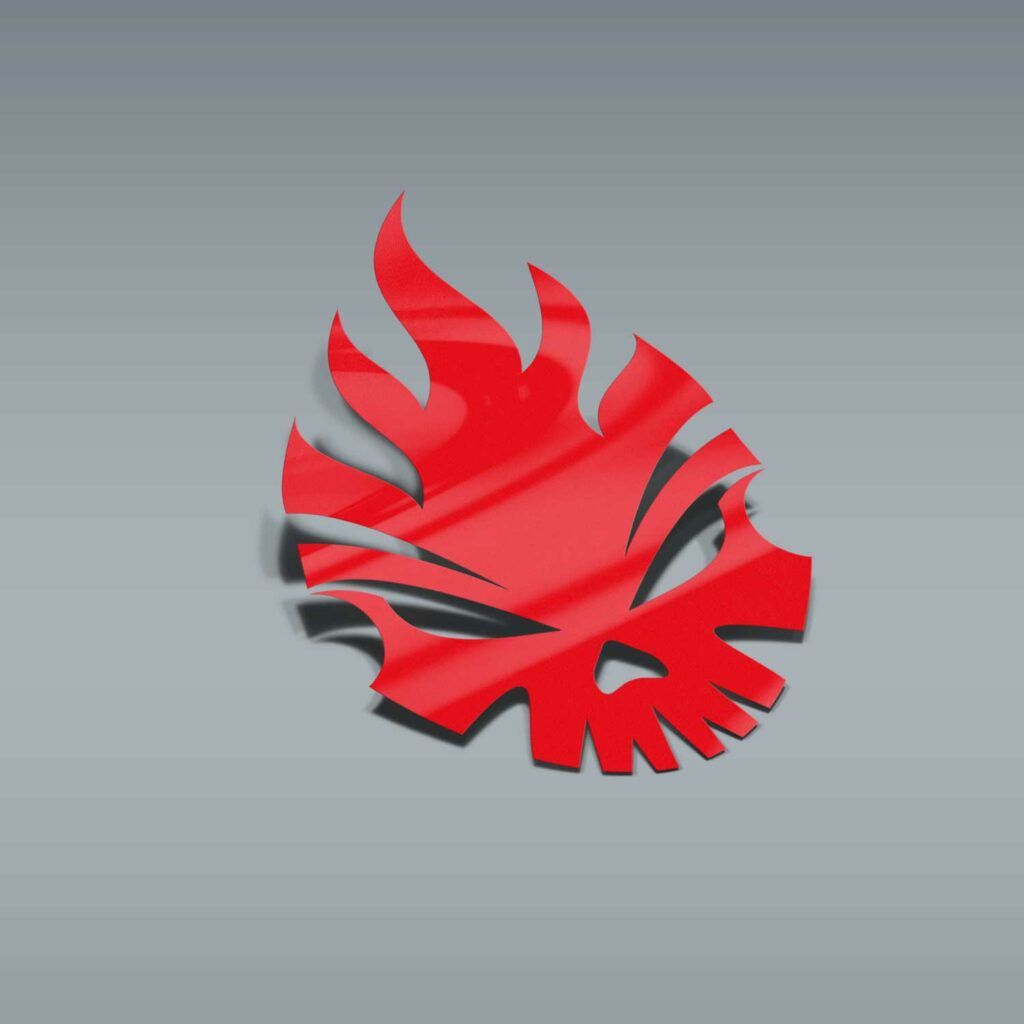Samolepka Fire Skull