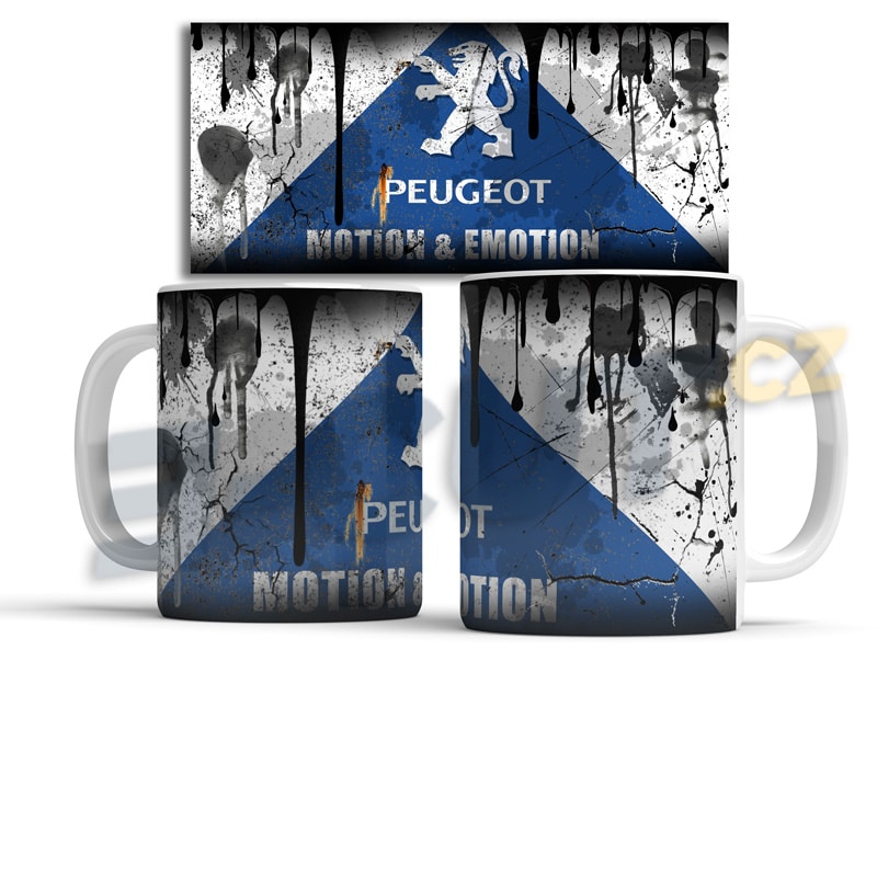 Hrnek se značkou vozů Peugeot