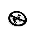 Samolepka Zákaz venčení psů