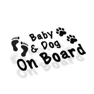 Samolepka Baby And Dog On Board II