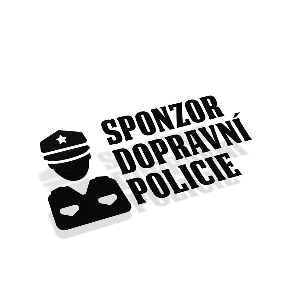 Vtipná Samolepka Sponzor Dopravní Policie