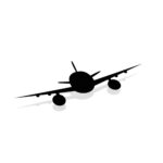 Samolepka letadlo, silueta