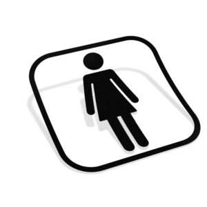 Samolepka WC Ženy Piktogram - Vinylová PVC nálepka na auto, sklo, dveře nebo výlohu (na jakýkoliv hladký a čistý povrch) | Standardní barva při objednávce přes Heureka.cz: černá ⚫ | Potřebujete jinou barvu? Objednejte si ji pohodlně na našem webu: www.e-cut.cz | Samolepka je odolná vůči vodě, UV záření, automyčkám a povětrnostním podmínkám. Samolepka se vyrábí z kvalitní samolepicí fólie s životností 3-5 let. Berte, prosím, na vědomí, že samolepka nemá žádné pozadí, po nalepení zůstane na autě nebo hladkém povrchu pouze vyobrazený motiv."
